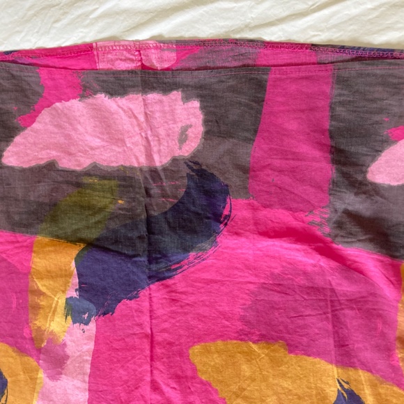 KAKTUS Plus Made In Italy Linen Brush Stroke Dress - Picture 4 of 15